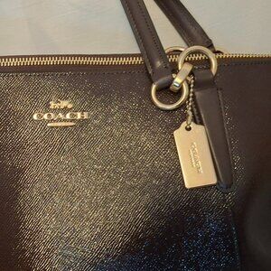 COACH Large Oxblood Crossgrain Leather Tote NWOT